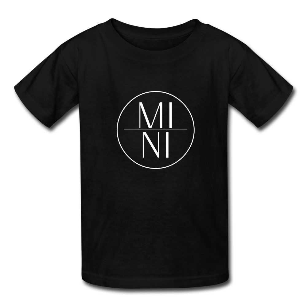 MI|NI Kids' T-Shirt (white lettering) - black