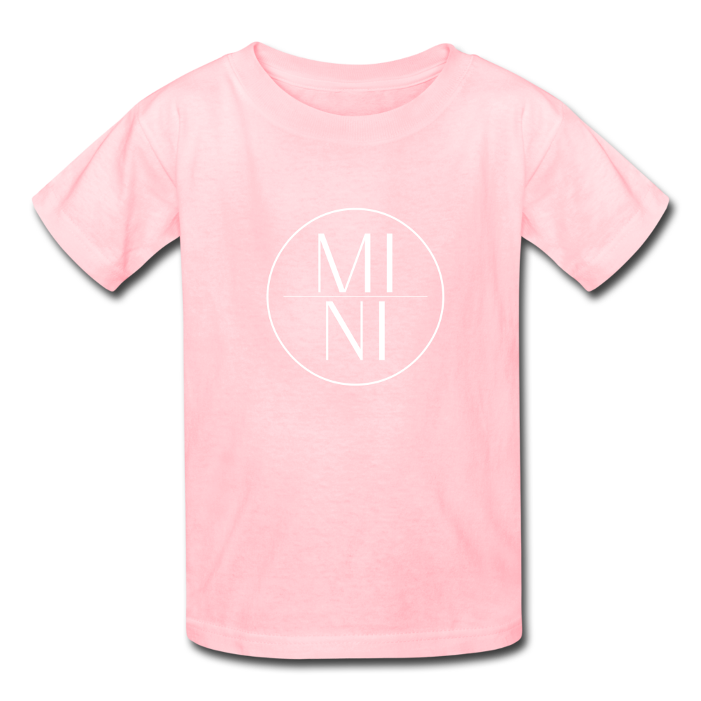 MI|NI Kids' T-Shirt (white lettering) - pink