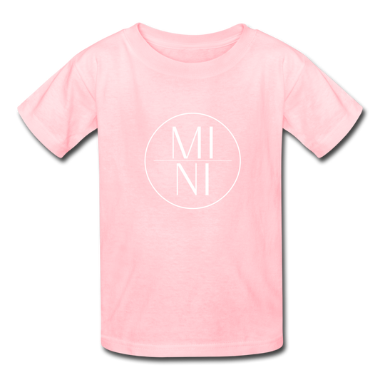 MI|NI Kids' T-Shirt (white lettering) - pink