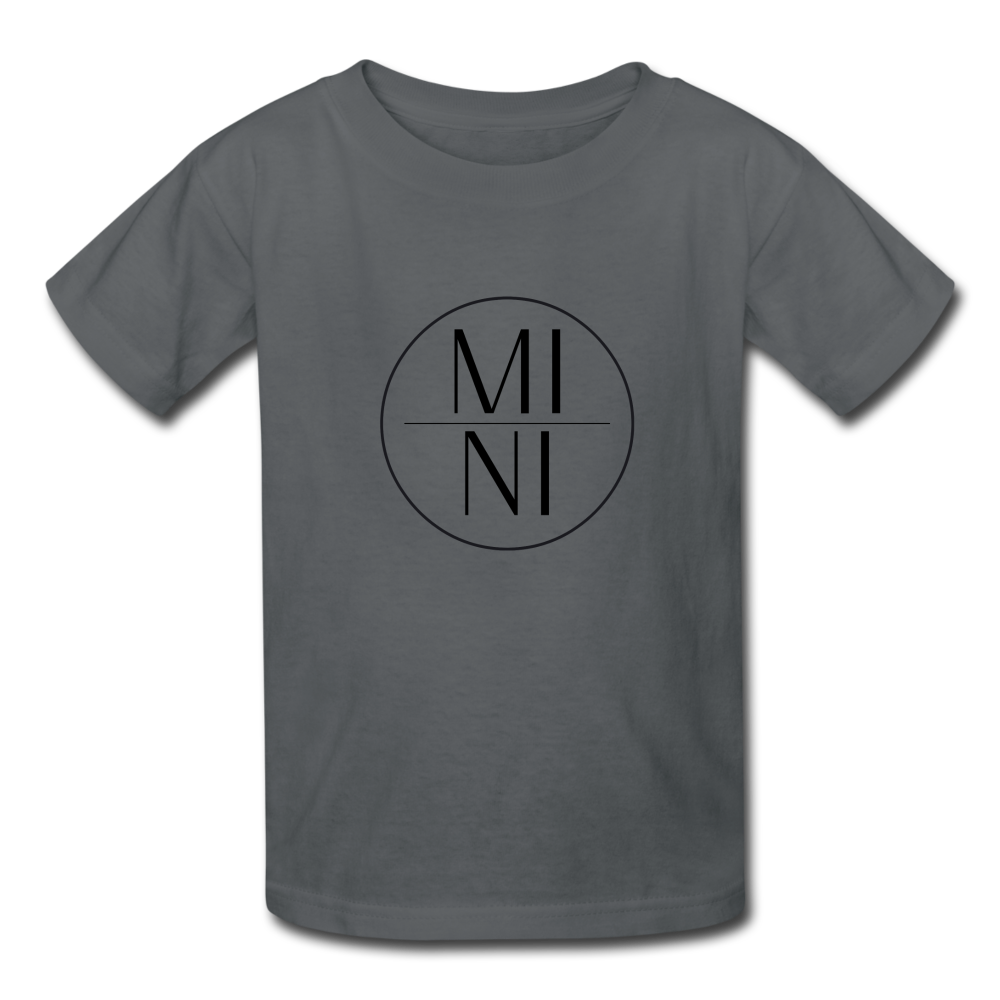 MI|NI Tee Shirt (black lettering) - charcoal