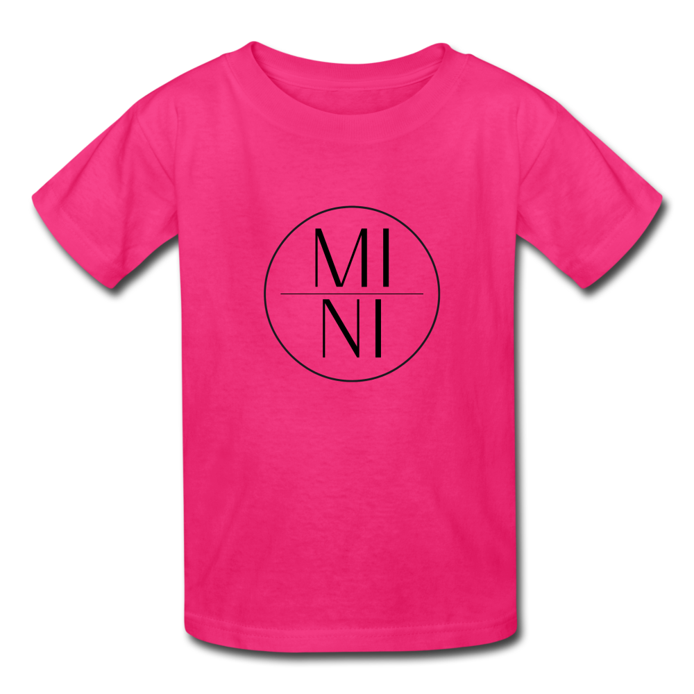 MI|NI Tee Shirt (black lettering) - fuchsia