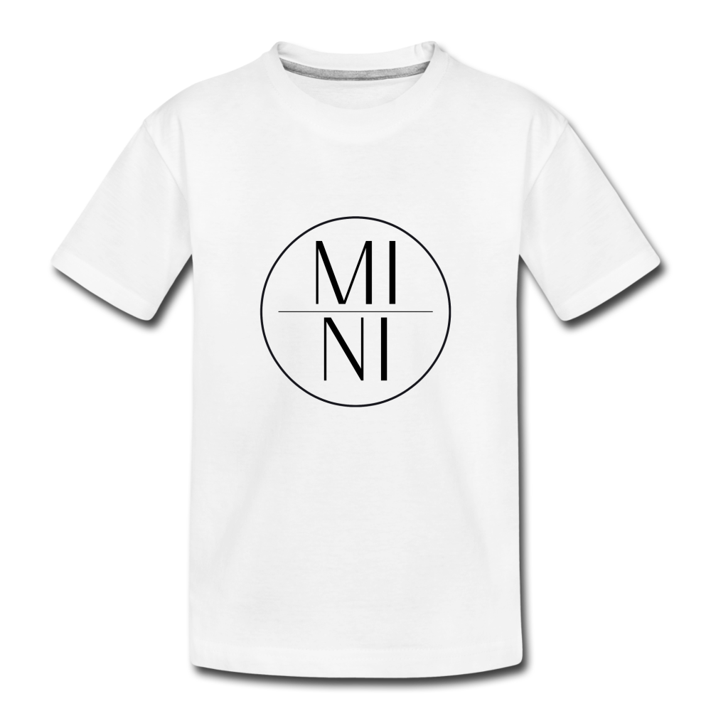 MI|NI Toddler T-Shirt (black lettering) - white