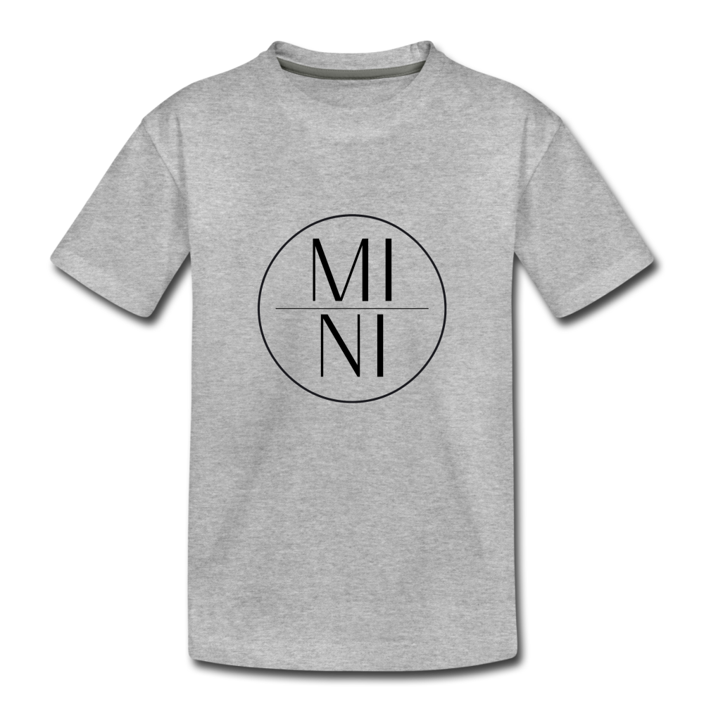 MI|NI Toddler T-Shirt (black lettering) - heather gray