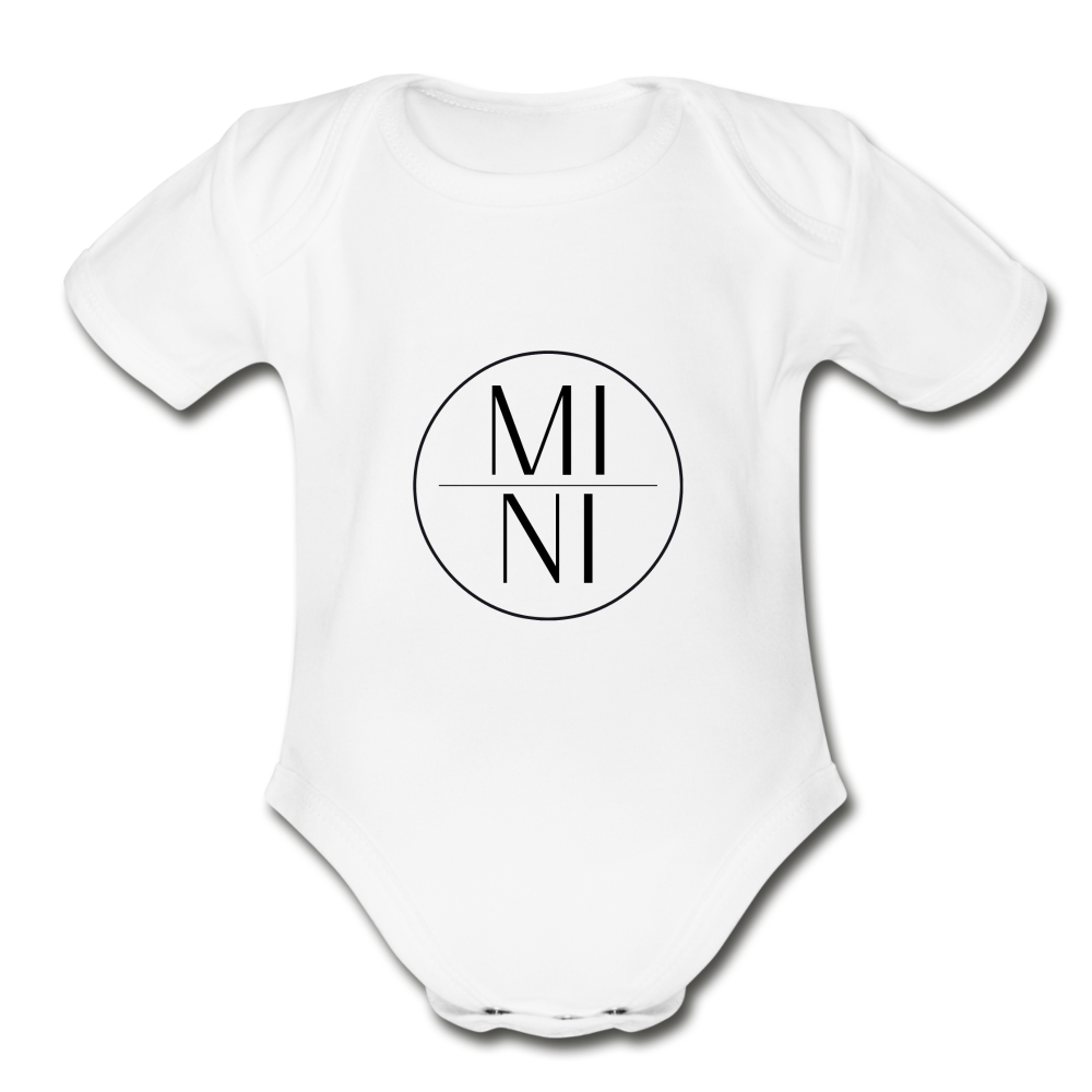 Organic Short Sleeve Onesie (black lettering) - white