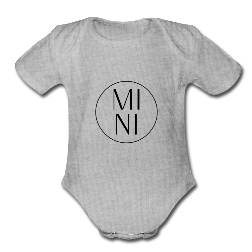 Organic Short Sleeve Onesie (black lettering) - heather gray