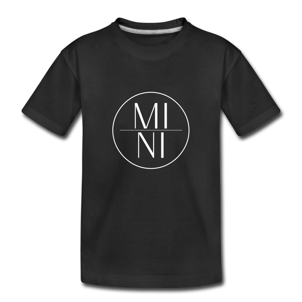 MI|NI Toddler T-Shirt (white lettering) - black