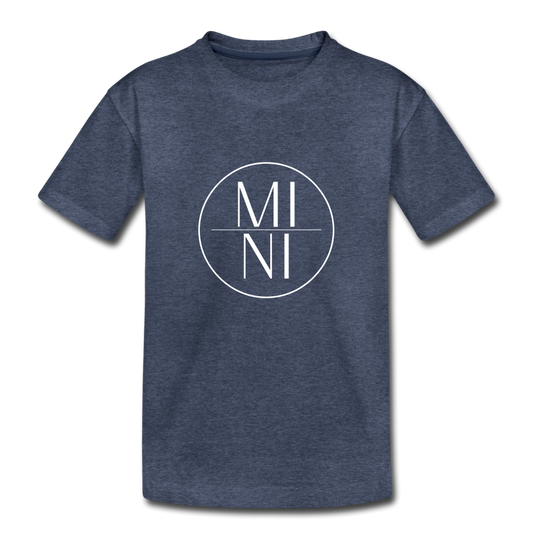 MI|NI Toddler T-Shirt (white lettering) - heather blue