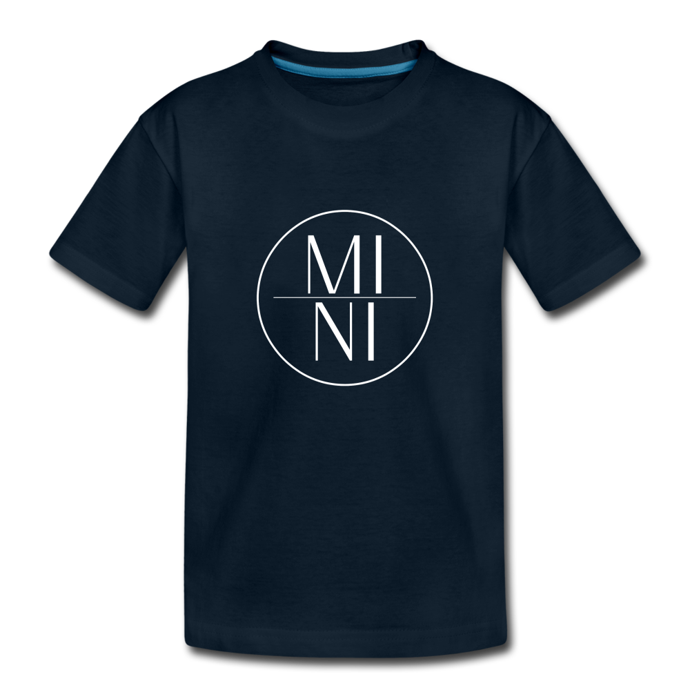 MI|NI Toddler T-Shirt (white lettering) - deep navy